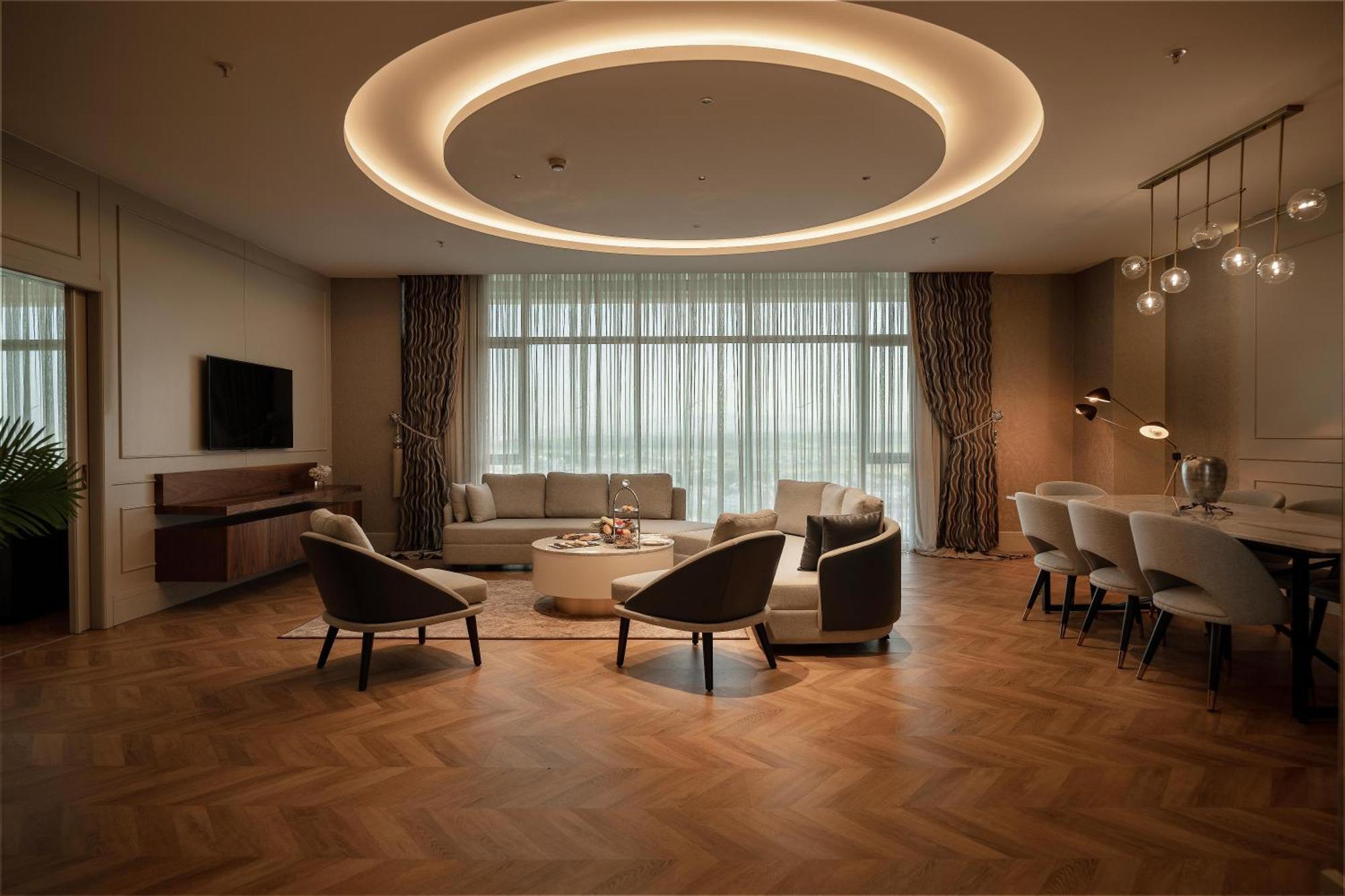 Concorde Tower Casino&Convention&Spa Nikosia Exterior foto A living room in a luxury apartment